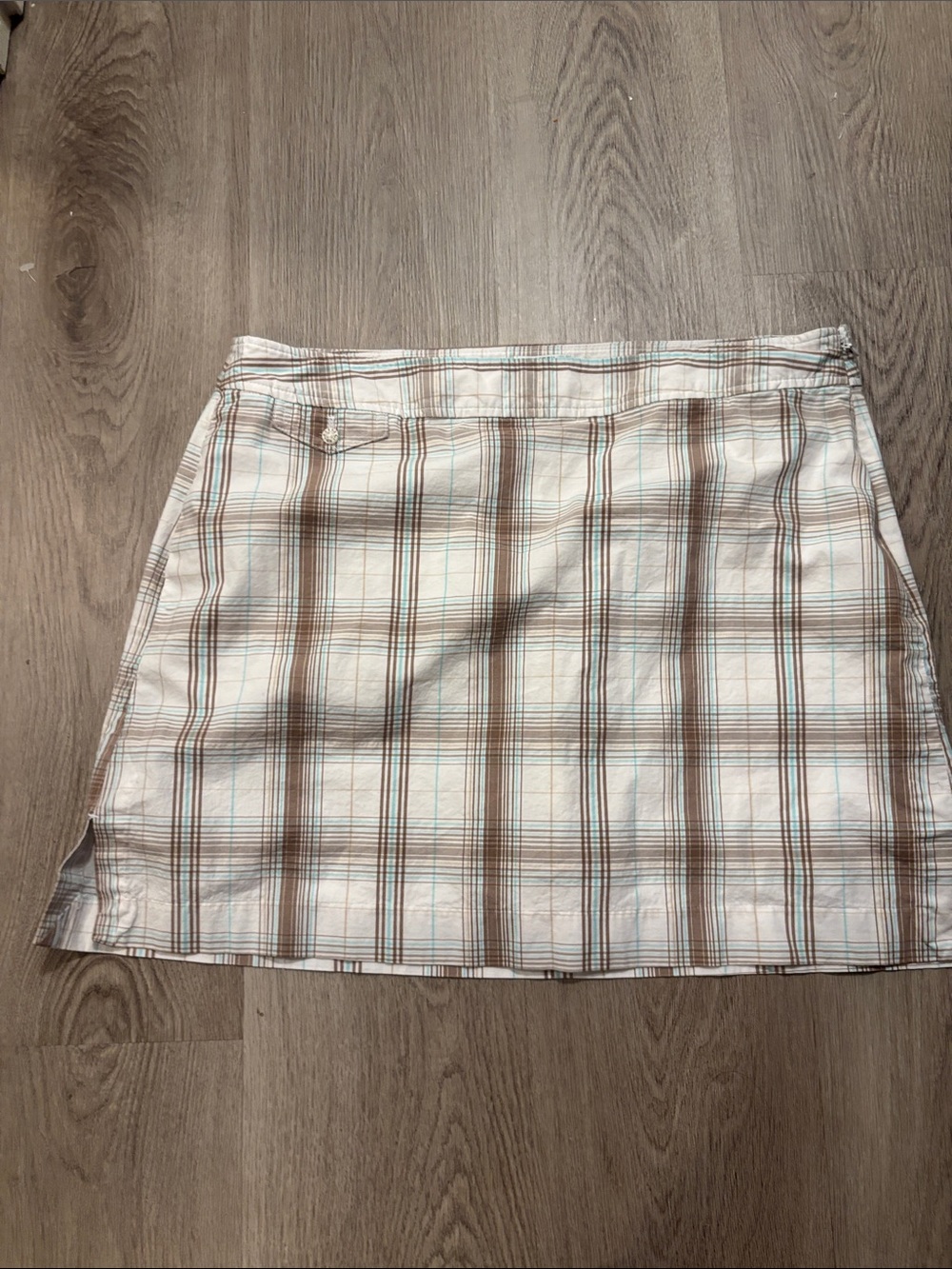 Izod size 14 Gold Classix plaid skort